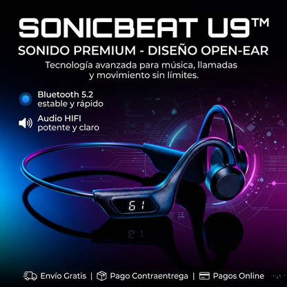 SONICBEAT U9™ - AUDIFONOS CONDUCCION OSEA