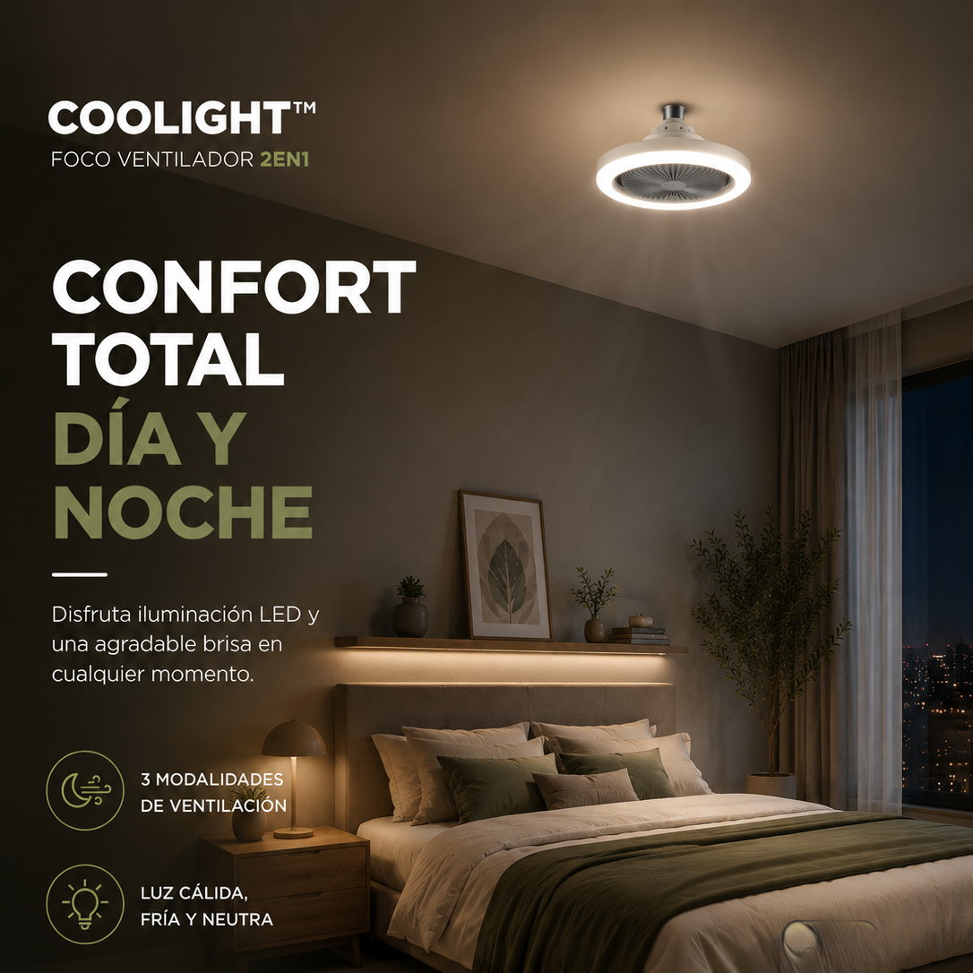 COOLIGHT™ - FOCO VENTILADOR 2EN1