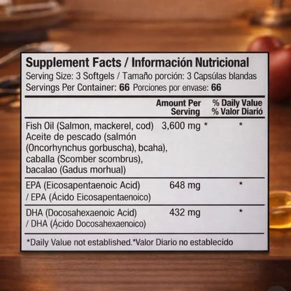 OMEGA 3 - 1200 MG - 200 CÁPSULAS